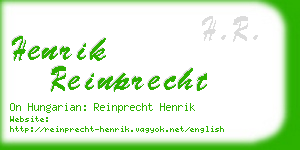 henrik reinprecht business card